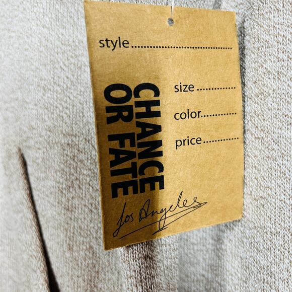 NEW! Chance or Fate LA Loose Knit Hooded Pullover Top Wheat Casual Handwarmer L - Picture 4 of 5